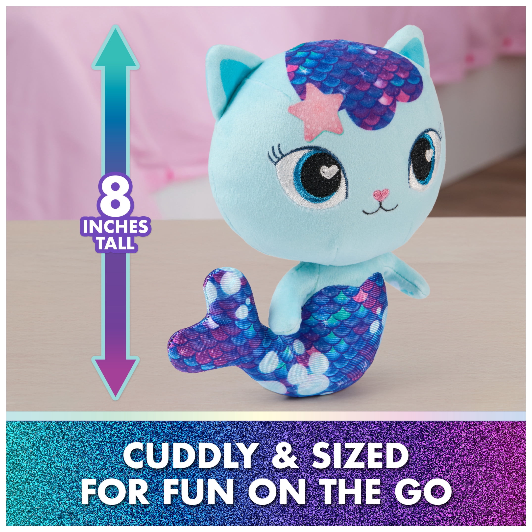 Gabby’s Dollhouse: The Movie MerCat Plush Toy, Stuffed Animal for Ages 3 & Up, 8”
