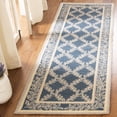 thumbnail image 3 of SAFAVIEH Chelsea Alecia Geometric Borders Wool Area Rug, Navy/Cream, 4'6" x 6'6" Oval, 3 of 9