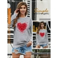 thumbnail image 5 of Xuanfei Women Heart Printed Crew Neck Long Sleeve Sweatshirt, 5 of 7