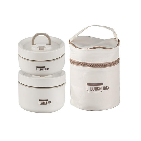 DOLITY Lunch Box Set Stackable Bento Box Snack Box Leak Stainless Steel Food Lunch 2PCS