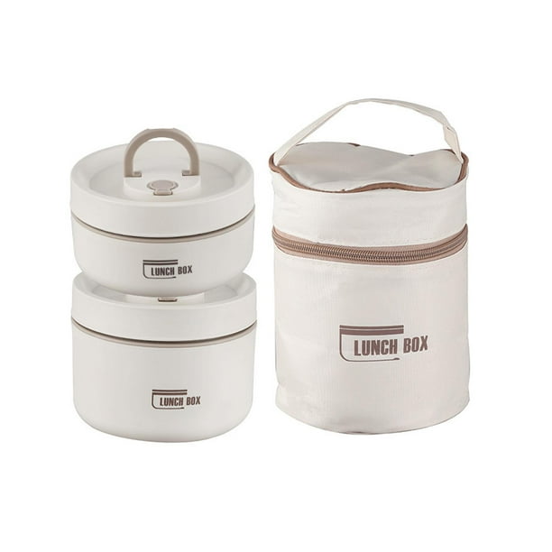 Lonchera con bolsa para adultos y niños, tapa hermética, apilable, aislante y a prueba de fugas. 2 piezas