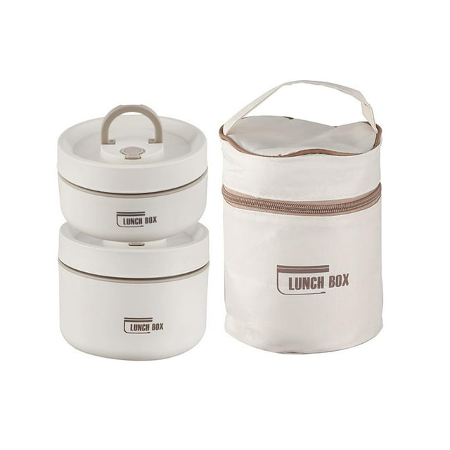 DOLITY Lunch Box Set Stackable Bento Box Snack Box Leak Stainless Steel Food Lunch 2PCS