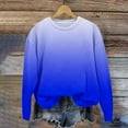 thumbnail image 4 of Mwjwdo Crewneck Sweatshirt Kids Long Sleeve Sweatshirts Girls Casual Cute Gradient Printed Pullover Tops Lightweight Tunics Blue 2 Years, 4 of 6