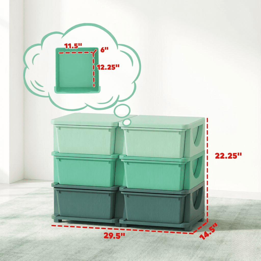 Space-Saving Vertical Drawer Unit, Multi-Tier Toy Organizer, Storage Drawers, Storage Tower
