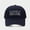 Navy, variant on Retro Denim Baseball Cap for Women Men Classic Washed MOM Letter Pattern Cap Adjustable Lightweight Old Dad Hat Vintage Pre-Curved Visor Breathable Baseball Hat Beige M