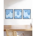 thumbnail image 6 of HAUS AND HUES Blue Wall Art Framed - Set of 3 Watercolor Painting Art, Blue Art Wall Decor Contemporary Wall Art, Blue Modern Wall Art, Color Drip Art, Blue Abstract Wall Art (16x20 Black Framed), 6 of 6