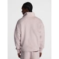thumbnail image 3 of No Boundaries Boxy Fit Quarter Zip Fleece Sweatshirt with Long Sleeves, Men's XS-4XLT, 3 of 5