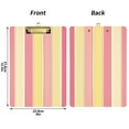 thumbnail image 5 of FORMRS Acrylic Clipboard with Low Profile Clip Standard A4 Letter Size, 12.5" x 9", Pink and Yellow Striped Pattern, 5 of 8