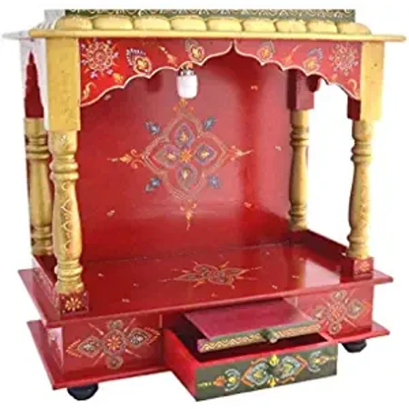 

Homecrafts LED Light Home Temple/Pooja Mandir/Wooden Temple/Temple for Home/Mandap-Medium