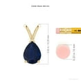 thumbnail image 4 of Angara Necklace - Natural Pear Shape 1.15 ct Blue Sapphire Pendant Necklace in 14K Yellow Gold for Women - Natural Blue Sapphire Necklace, 4 of 9