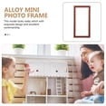 thumbnail image 3 of Miangastore Small Frames 4Pcs Miniature Metal Photo Frame Alloy Brown Rectangular Small 6X3CM, 3 of 8