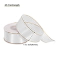 thumbnail image 2 of Wide Satin Ribbon with Gold Edges Border Grosgrain Fabric Ribbon for Gift Wrapping Wedding Bouquet White 1 1/2 Inch x 25 Yard, 2 of 7