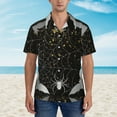 thumbnail image 2 of Balery Spiderweb Bats And A Spider Camisas hawaianas de manga corta para hombre, camisas playeras de corte holgado, camisas de vacaciones con botones,Small, 2 of 7
