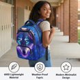 thumbnail image 4 of Chririnla Galaxy Wolf Print Kawaii School Backpack with Adjustable Shoulder Straps Pockets Toddler Bookbag, Water Resistant 17 Inch Backpack for Girls for Travel Back to School, 4 of 10