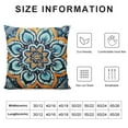 thumbnail image 5 of BCIIG  Home Decoration Throw Pillow Case Navy Blue and Orange Bohemian Zen Mandala 22X22 Inch Square Pillowcase Cushion Cover Double Sided Printed, 5 of 5