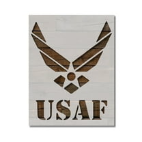 USAF United States Air Force Stencil Template Reusable 8.5 x 11 for Painting on Walls, Wood, Etc. By Stencilville