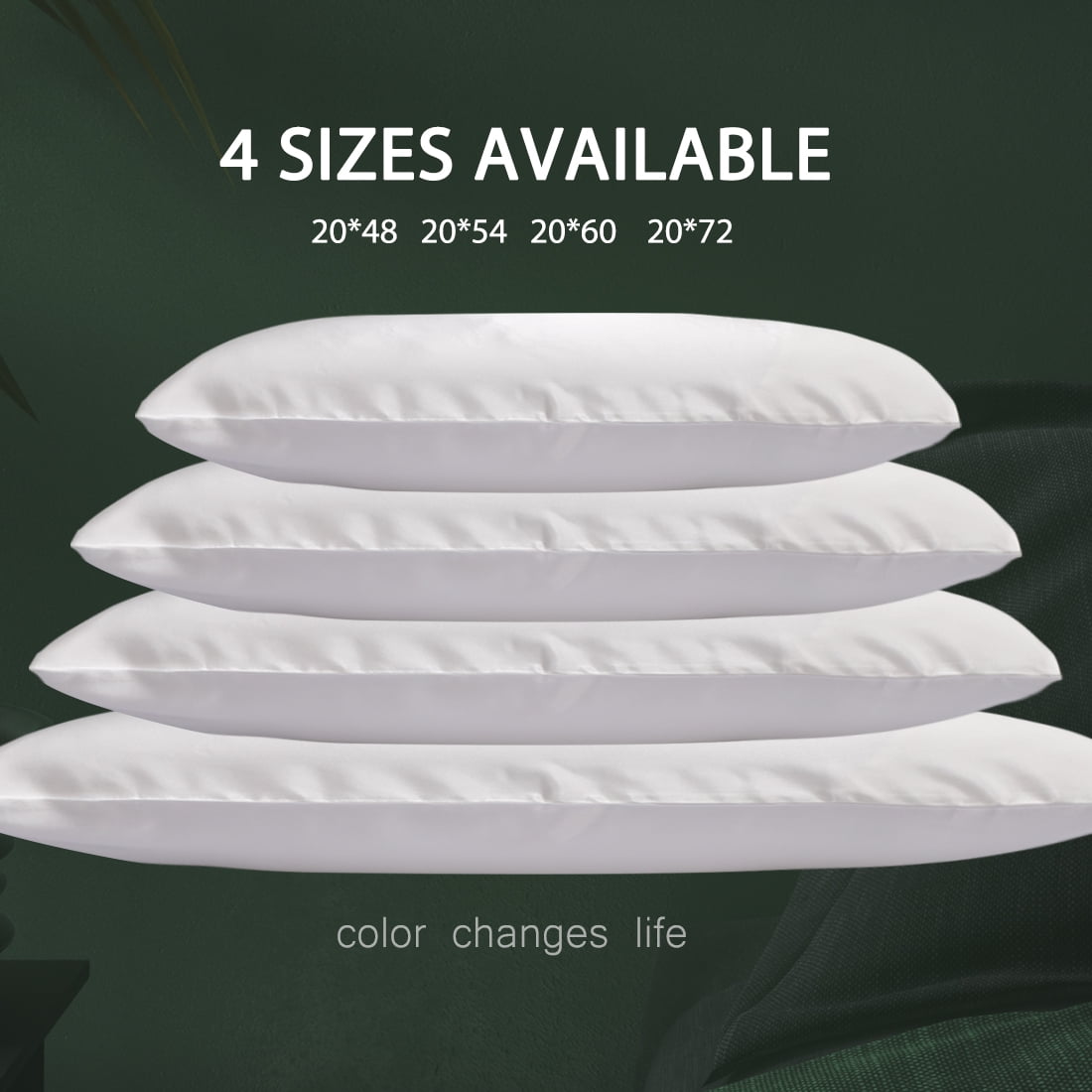Unique Bargains Cotton Zippered Body Pillowcase Pillow Cover Pink 20" x 72"