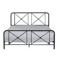thumbnail image 2 of Hillsdale Furniture Williamsburg Geometric Design Metal King Bed, Black Sparkle, 2 of 11