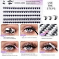 thumbnail image 5 of False Eyelashes,Lash Extension Kit DIY 280pcs Lash Clusters Eyelash Extension Kit, 8-16mm Mix 30D 40D Curl Individual Lashes Kit with Lash Brush and Seal Lash Tweezers for Self Use, 5 of 7