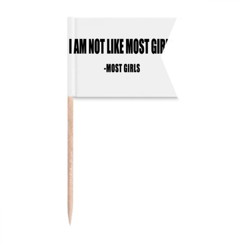 Quote Joke Most Girls Said Toothpick Flags Labeling Marking for Party