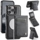 thumbnail image 2 of For iPhone 16 Pro Max Case AUTSPACE A12 Leather Back Cover with Magnetic Detachable Card Bag Kickstand, 2 of 4