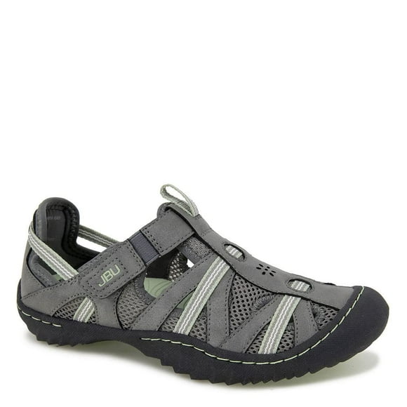 JBU by Jambu Women's Regional Water Ready Oxford Flat, DK Grey/Pale Moss, 8