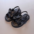 thumbnail image 4 of URMAGIC Summer Toddler Little Girls Soft Leather Bow Non-Slip Sandals with Bow, 4 of 7