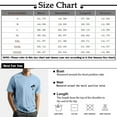 thumbnail image 2 of IYYVV Men's Oversized T-Shirts Cotton Unisex Crew Neck Heavyweight Loose Fit Short Sleeve Shirt Classic Soft Tees Blue 3XL, 2 of 3