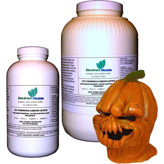 EnvironMolds 407 Latex Casting Rubber 1 Gallon - for Mask Making - Prop Making - Dip Molding