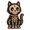 A002- Style B, variant on Halloween Wooden Skeleton Cat Tabletop Decor 1 Pack 2 Tier Distressed Finished Cat Figurine Decoration for Spooky Halloween Party Home Indoor Desktop Shelf Mantel Holiday Display Great Seasonal Gift