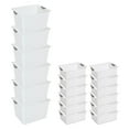 thumbnail image 1 of Sterilite Set of Ultra Plastic Storage Bin Baskets, 6 Deep and 12 Medium, 1 of 9