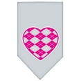 thumbnail image 4 of Pet and Dog Bandana Screen Printed, "Pink Argyle Heart", 4 of 10