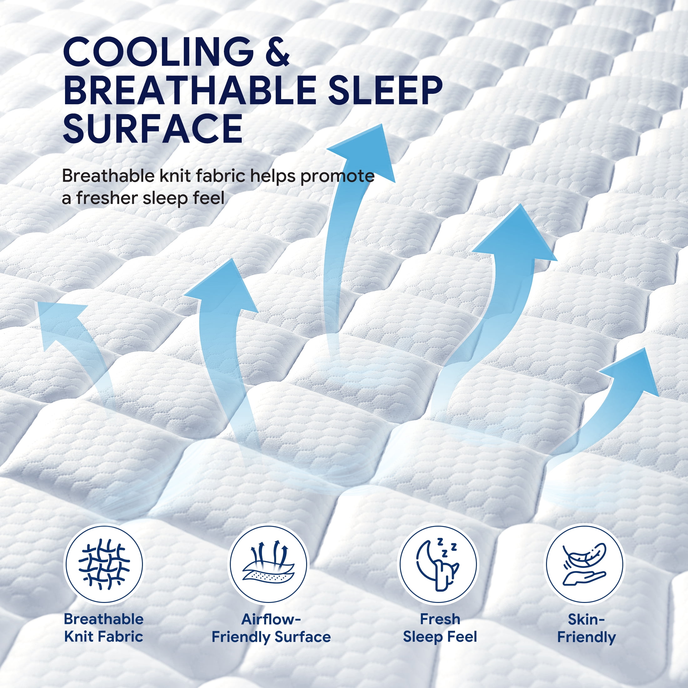 PAPROOS King Mattress, 12 Inch Hybrid Memory Foam Mattress in a Box, Medium Firm King Size Mattress with Pocket Springs, Motion Isolation, Cooling Breathable Fabric, Edge Support, CertiPUR-US, Blue