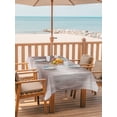 thumbnail image 3 of 60x84 Inch Outdoor Tablecloth with Umbrella Hole Zipper Rectangle Coffee Brown Striped Rectangular Tablecloths Outside Waterproof Abstract Vertical Streaks Stripes Patio Table Cloth Cover for Picnic, 3 of 8