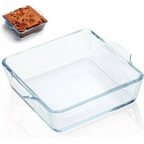 Small Casserole Dish, 5 Inch Glass Square Baking Dish Individual Portion Baking Pan for Oven Microwave Air Fryer Square Egg, Clear Prep Bowls with Handle