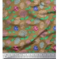 thumbnail image 1 of Soimoi Poly Georgette Fabric Leaves & Floral Artistic Print Sewing Fabric Yard 52 Inch Wide, 1 of 5