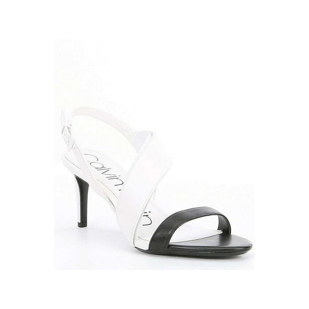 Calvin Klein Womens Lancy Nappa Leather Open Toe Formal Ankle Strap Sandals  