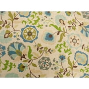 Belle Maison Daphine Linen Upholstery Drapery Fabric Surf Floral NN49