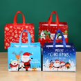 thumbnail image 3 of Christmas Tote Bags with Handle Gift Bag Reusable Non-Woven Grocery Shopping Bag, 3 of 19