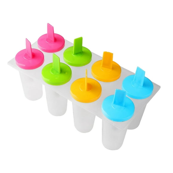 8-Cavity Ice Lolly Maker for Homemade with Sticks Reusable Ice Tray for Kitchen Easy Release Durable Durable