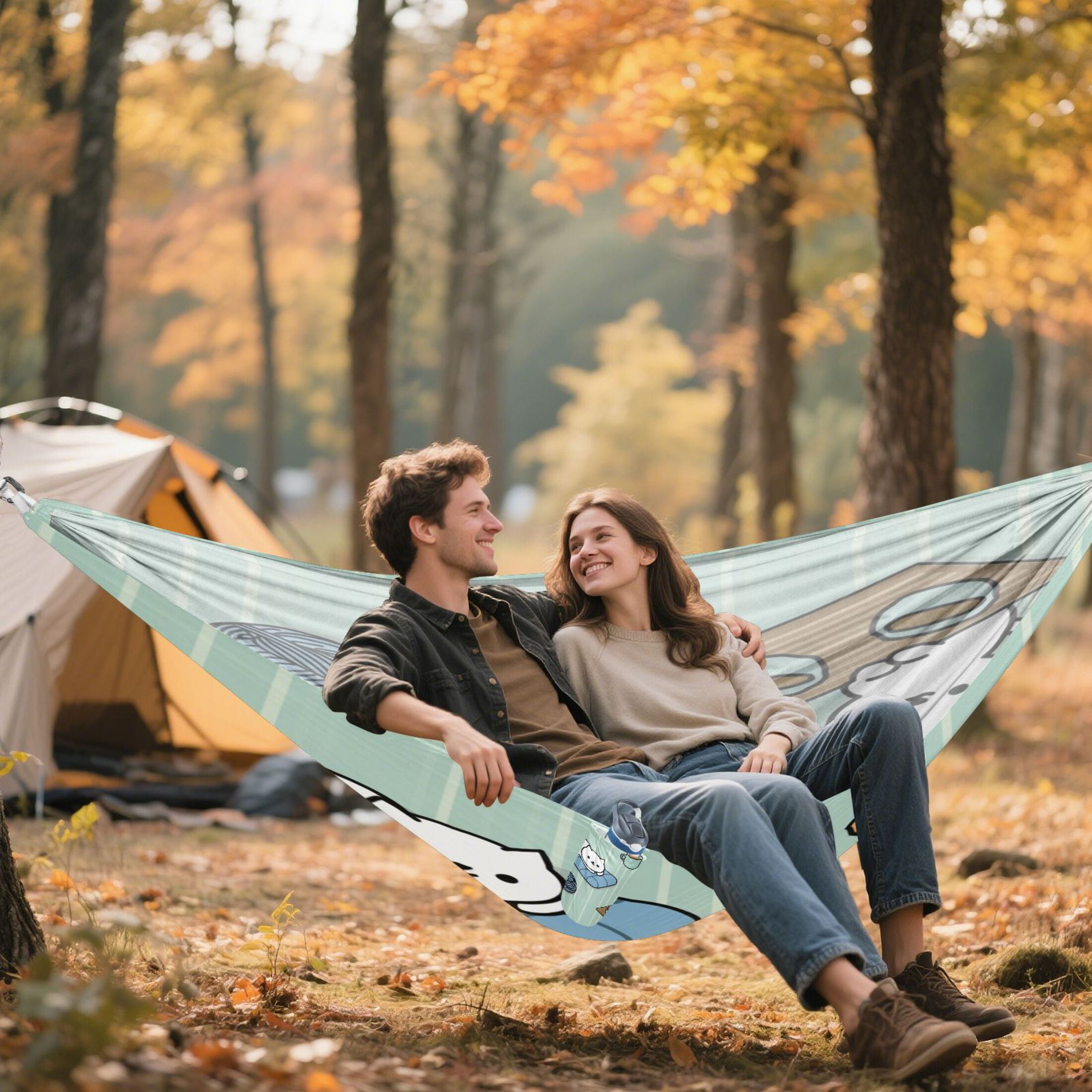 Hammock Camping Hammock Nylon Portable Hammock Travel Camping Hammock White Cats