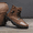Brown, variant on Men's High-Top Combat Boots with Lace-Up Adjustable Buckle Strap, Mixed Fabric & Faux Leather Upper, Durable Outdoor Footwear for Daily Wear and Casual Activities