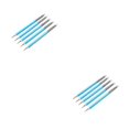 thumbnail image 1 of Scienceny Juego de 10 unidades de bolígrafo punteado de doble cabeza, surtido de herramientas para modelar y esculpir arcilla de cerámica, Azul 2piezas, 1 of 4