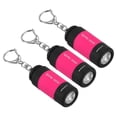 thumbnail image 1 of Unique Bargains Porte-Clés Mini Rechargeable 2.1 Pieds Lampe de Poche LED Recharge USB Lot de 3 Rose Vif, 1 of 6