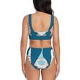 thumbnail image 3 of Wukai Nurse Doctor Gnomes Women's Bikini Set Two Piece,wimsuit High Waisted V Neck Twist Front Adjustable Spaghetti Straps Bathing Suit-Large, 3 of 7