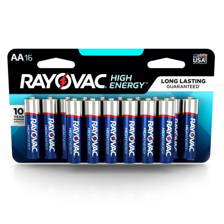 Rayovac High Energy Alkaline, AA Batteries, 16 Count