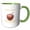 Green/White, variant on 3drose, Minnesota Territory Fruit the Honeycrisp Apple, 15oz Mug