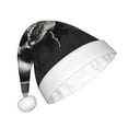 thumbnail image 2 of Cauagu Black White Hat Skull for Adult Christmas Hat,1-Pack Xmas Holiday Hat Santa Hat for Women & Men Festive Headwear Accessories Fit for Christmas/New Year/Party, 2 of 6