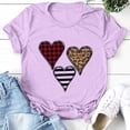 thumbnail image 2 of Camiseta de manga corta con cuello redondo y estampado de San Valentín para mujer Pompotops  hfajkhk125083, 2 of 4