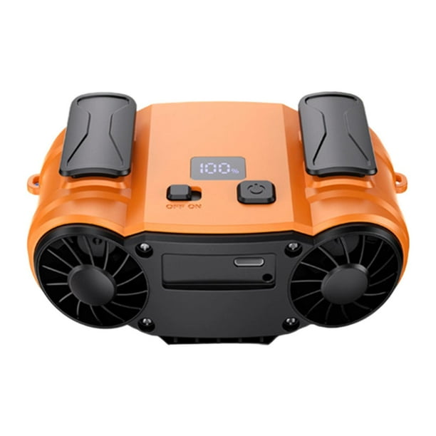 Ventilador de cintura portátil, tipo collar, ligero, versátil, USB, deportivo, para refrigeración. Naranja